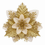 Poinsettia Christmas Tree Flowers – Set of 10, Jingle Jollys