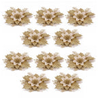Poinsettia Christmas Tree Flowers – Set of 10, Jingle Jollys