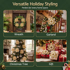 Poinsettia Christmas Tree Flowers – Set of 10, Jingle Jollys