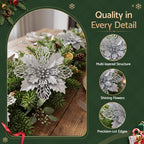 Poinsettia Christmas Tree Flowers – Set of 20, Jingle Jollys