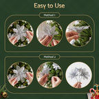 Poinsettia Christmas Tree Flowers – Set of 20, Jingle Jollys