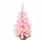 Pink Flocked Mini Christmas Tree, 60 cm Tabletop – Jingle Jollys