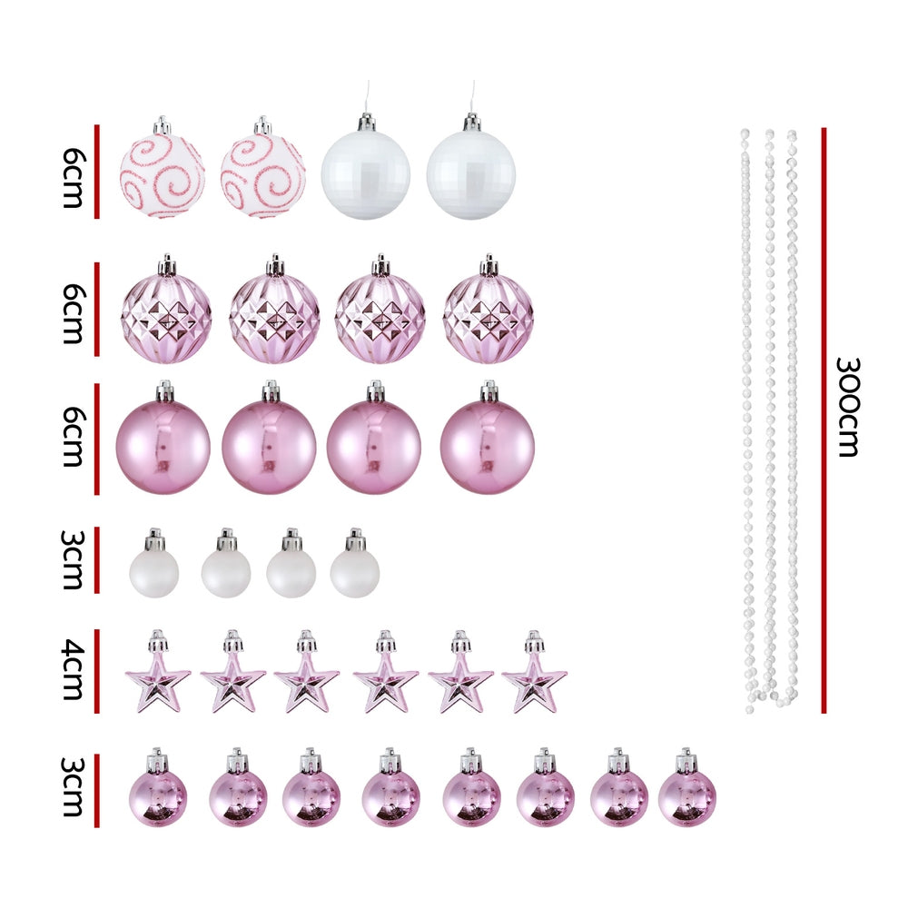 Pink Christmas Bauble & Ornament Set – 33 Pieces, Jingle Jollys