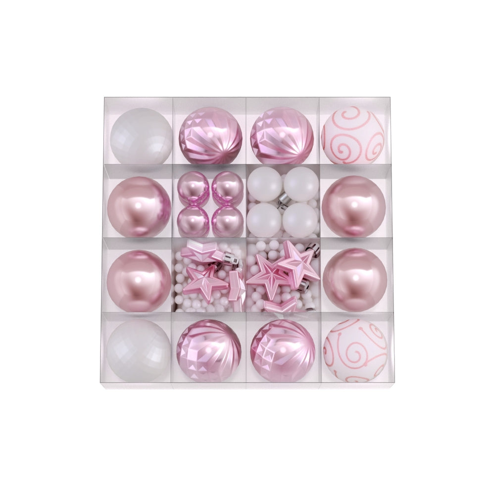 Pink Christmas Bauble & Ornament Set – 33 Pieces, Jingle Jollys