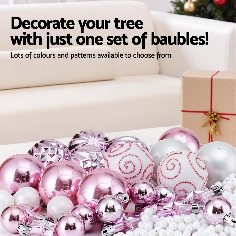 Pink Christmas Bauble & Ornament Set – 33 Pieces, Jingle Jollys