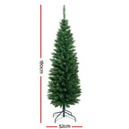 Slim Green Christmas Tree, 1.8 m with 300 Tips – Jingle Jollys