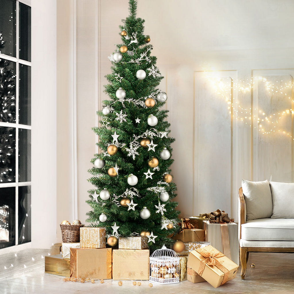 Slim Green Christmas Tree, 1.8 m with 300 Tips – Jingle Jollys