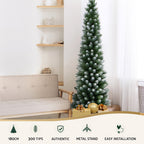 Slim Snowy Christmas Tree, 1.8 m with 300 Tips – Jingle Jollys