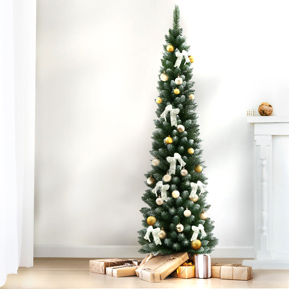 Slim Snowy Christmas Tree, 1.8 m with 300 Tips – Jingle Jollys