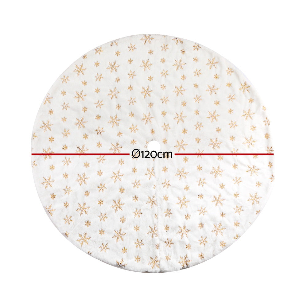 Snowflake Christmas Tree Skirt, 120 cm – Jingle Jollys