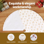 Snowflake Christmas Tree Skirt, 120 cm – Jingle Jollys