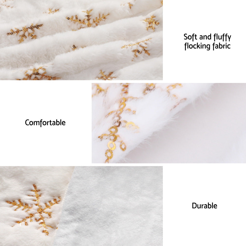 Snowflake Christmas Tree Skirt, 120 cm – Jingle Jollys