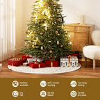 Snowflake Christmas Tree Skirt, 90 cm – Jingle Jollys