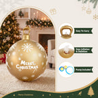 Giant Inflatable Christmas Bauble, 60 cm Outdoor Gold – Jingle Jollys