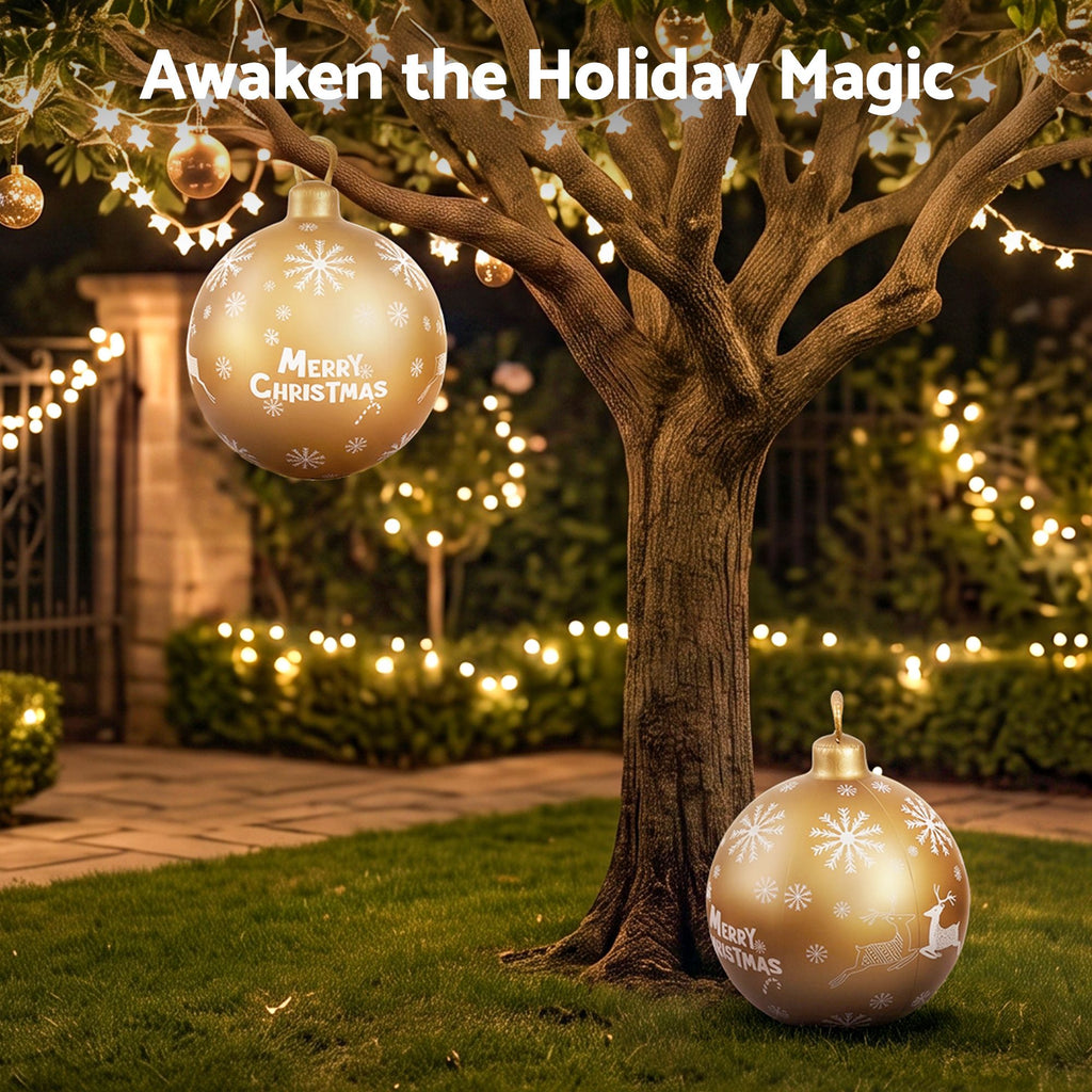 Giant Inflatable Christmas Bauble, 60 cm Outdoor Gold – Jingle Jollys