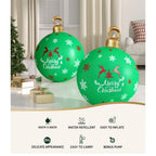 Inflatable green bauble dimensions diagram