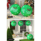 Giant inflatable green Christmas bauble packaging