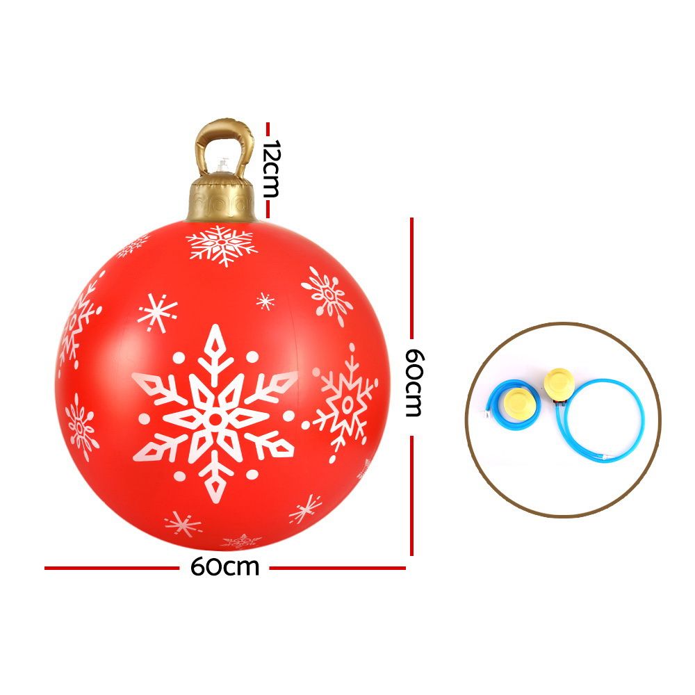 Giant Inflatable Christmas Bauble, 60 cm Outdoor Red – Jingle Jollys