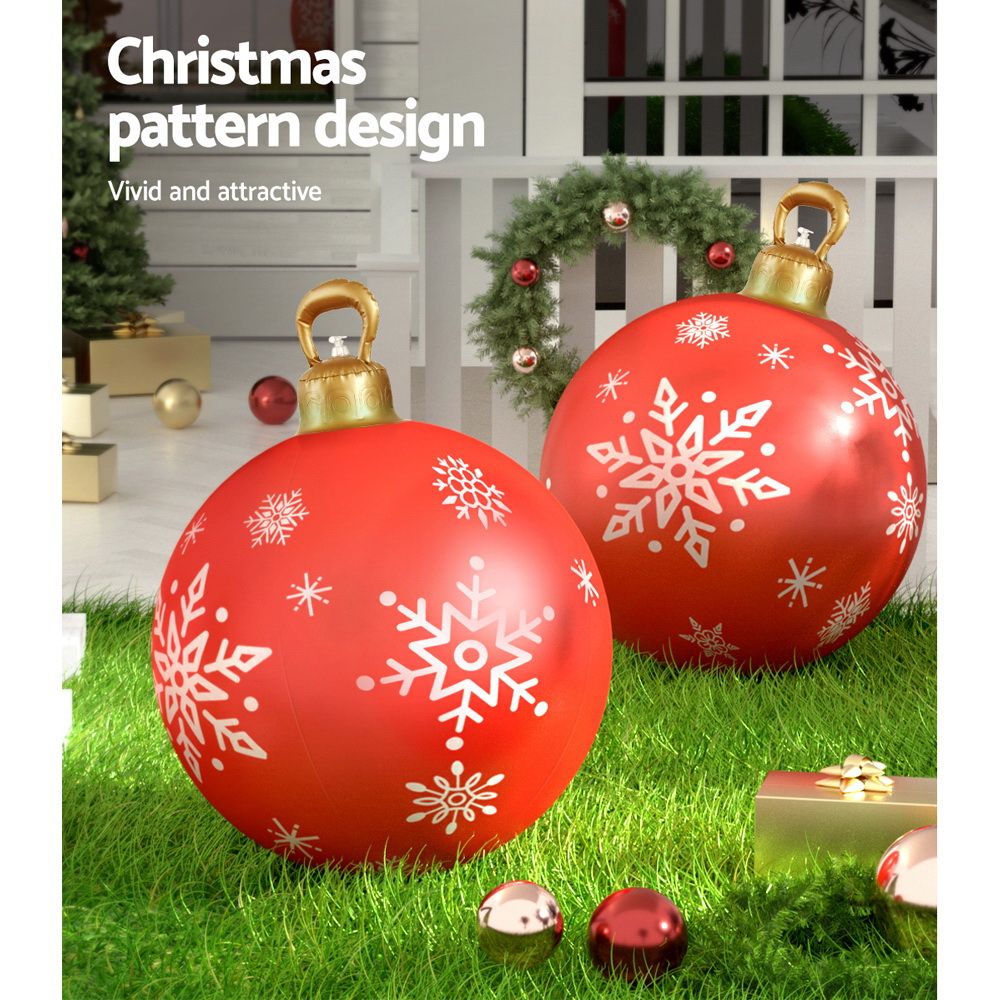 Giant Inflatable Christmas Bauble, 60 cm Outdoor Red – Jingle Jollys