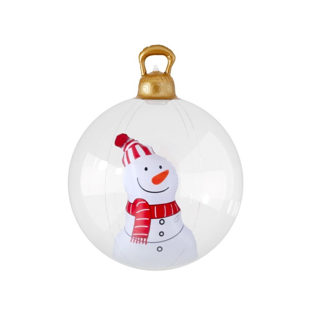 Giant Inflatable Christmas Bauble, 60 cm Snowman Design – Jingle Jollys