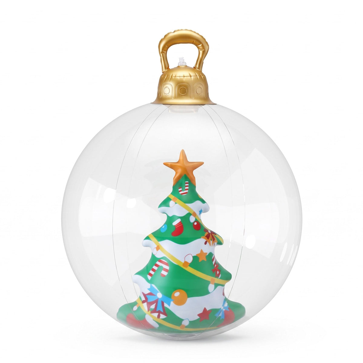 Giant Inflatable Christmas Bauble, 60 cm Clear Tree Design – Jingle Jollys