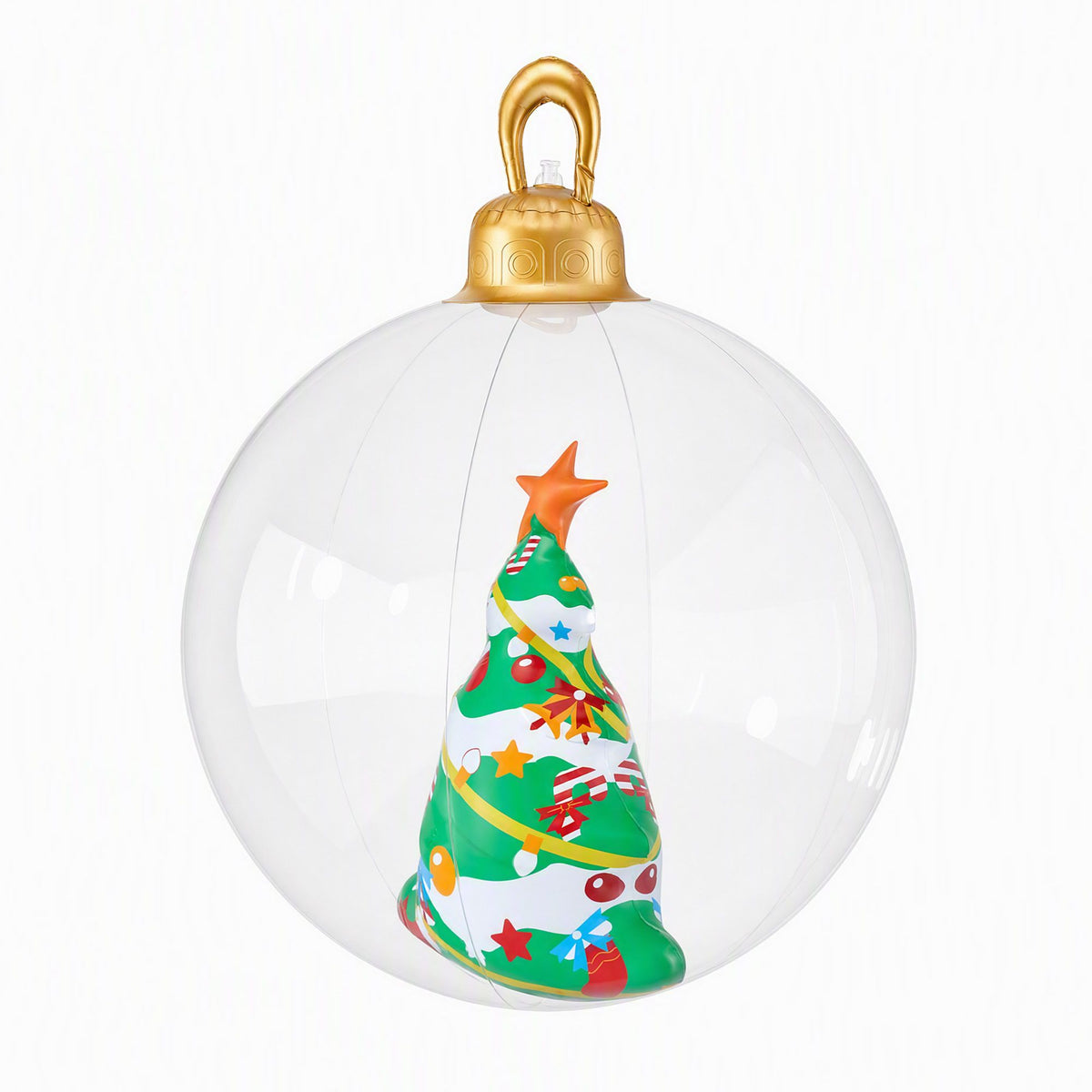 Giant Inflatable Christmas Bauble, 60 cm Clear Tree Design – Jingle Jollys