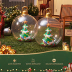 Giant Inflatable Christmas Bauble, 60 cm Clear Tree Design – Jingle Jollys