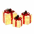 Lighted Christmas Gift Boxes – Set of 3, Jingle Jollys