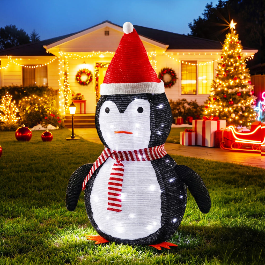 LED Pop-Up Penguin Christmas Display, 70 cm – Jingle Jollys