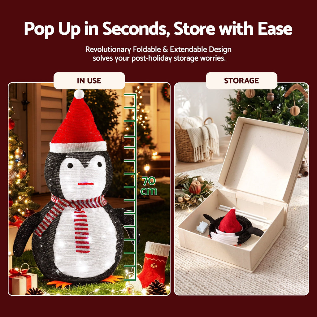LED Pop-Up Penguin Christmas Display, 70 cm – Jingle Jollys