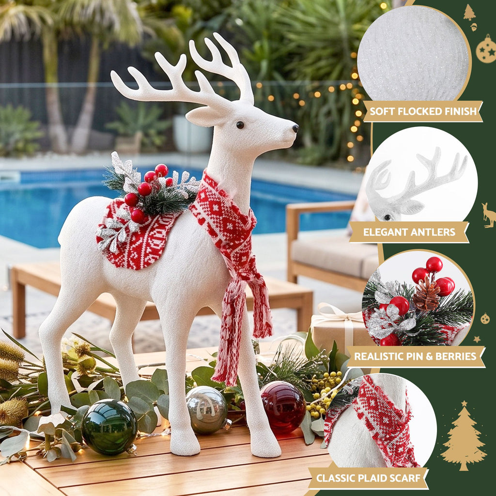 Glitter Christmas Reindeer Ornament, 45 cm – Jingle Jollys