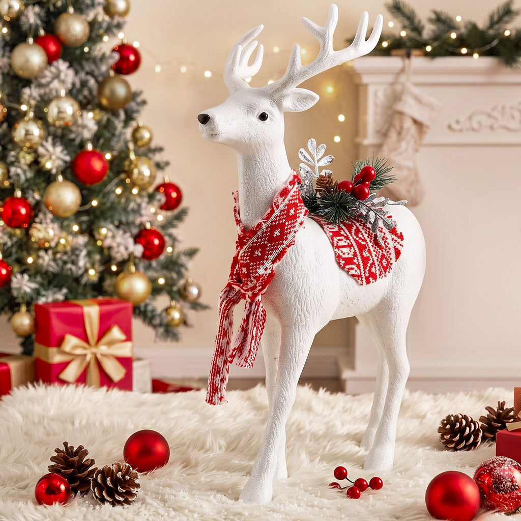 Glitter Christmas Reindeer Ornament, 45 cm – Jingle Jollys