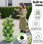 5 tier vertical stackable planter with wheels – view 6